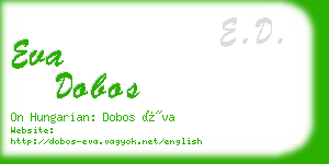 eva dobos business card